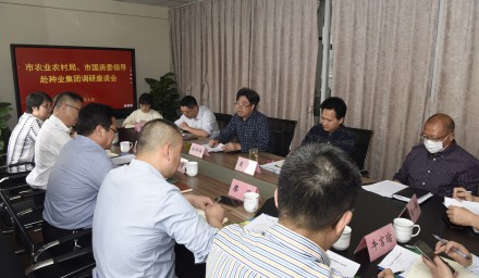 市農(nóng)業(yè)農(nóng)村局、市國(guó)資委主要領(lǐng)導(dǎo) 到種業(yè)集團(tuán)調(diào)研指導(dǎo)